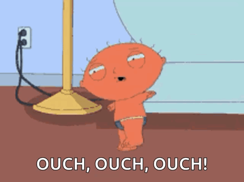 Cartoon Character Saying Ouch