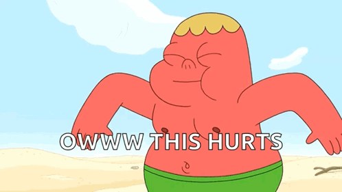 Cartoon Character Saying Oww This Hurts
