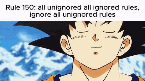 Cartoon Character Saying Rule 150 All Unignored All Ignored Rules