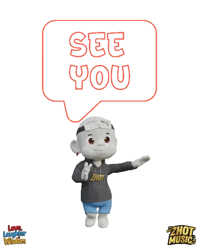 Cartoon Character Saying See You