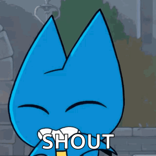 Cartoon Character Saying Shout