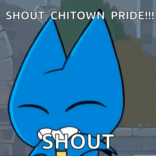 Cartoon Character Saying Shout Chitown Pride
