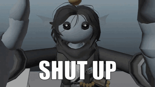 Cartoon Character Saying Shut Up