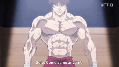Cartoon Character Saying Sure Come at Me Anytime Netflix Logo