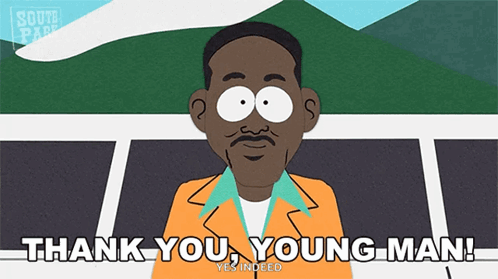 Cartoon Character Saying Thank You