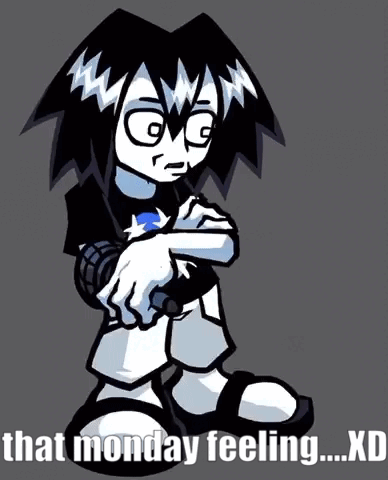 Cartoon Character Saying That Monday Feeling