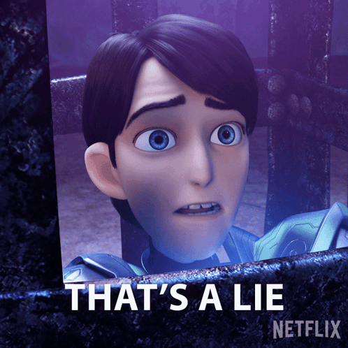 Cartoon Character Saying That's a Lie