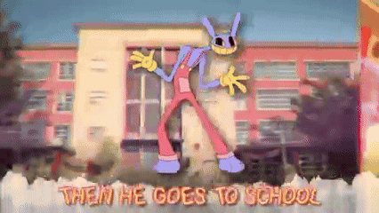 Cartoon Character Saying Then He Goes to School