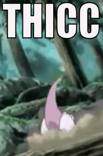 Cartoon Character Saying Thicc