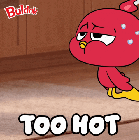 Cartoon Character Saying Too Hot