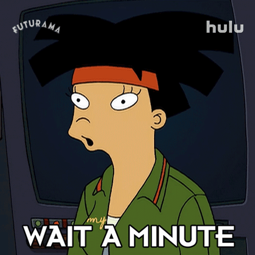 Cartoon Character Saying Wait a Minute