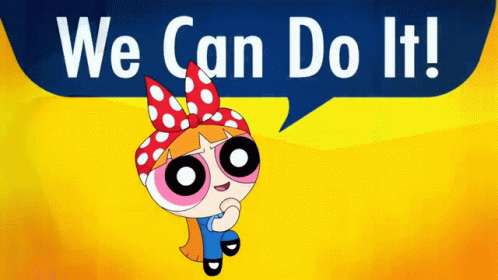 Cartoon Character Saying We Can Do It