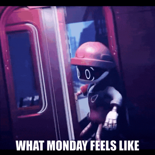 Cartoon Character Saying What Monday Feels Like