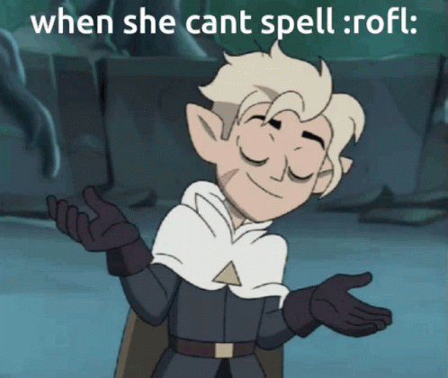 Cartoon Character Saying When She Cant Spell