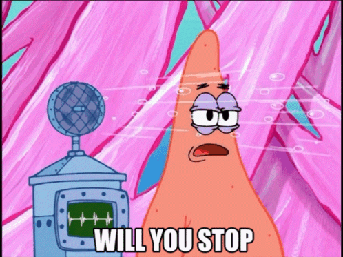 Cartoon Character Saying Will You Stop