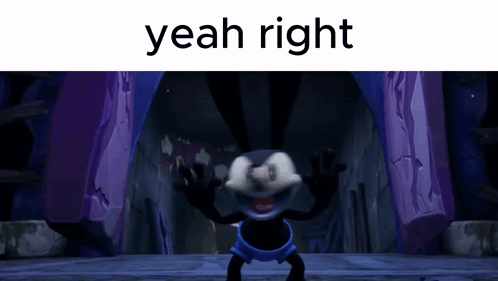 Cartoon Character Saying Yeah Right