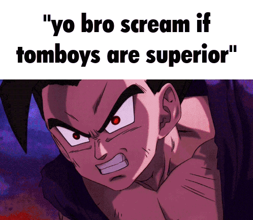 Cartoon Character Saying Yo Bro Scream If Tomboys Are Superior