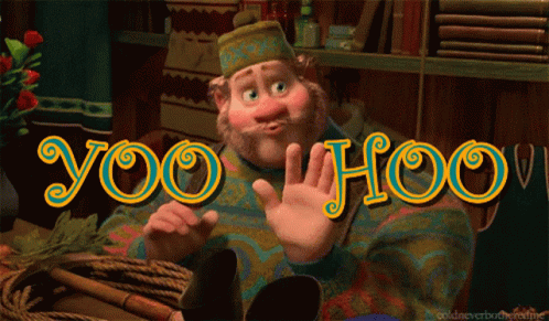Cartoon Character Saying Yoo Hoo