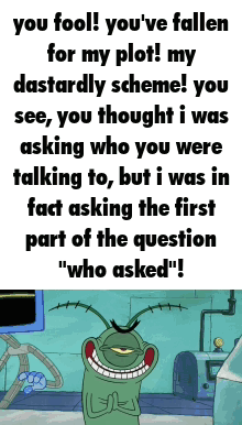 Cartoon Character Saying You Fool