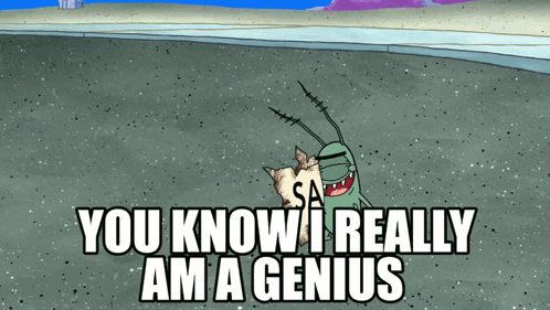 Cartoon Character Saying You Know I Really Am A Genius Holding Cat GIF