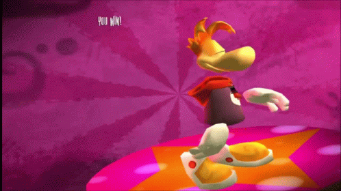 Cartoon Character Saying You Win Purple GIF
