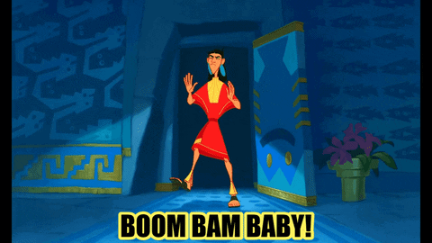 Cartoon Character Says Boom Bam Baby GIF