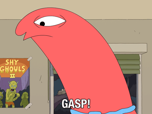 Cartoon Character Says Gasp Shy Ghouls II GIF