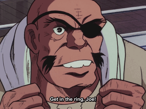 Cartoon Character Says Get in the Ring Joe
