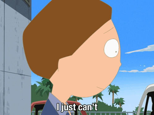 Cartoon Character Says I Just Can't