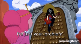 Cartoon Character Says I'm Just Your Problem With Guitar Player
