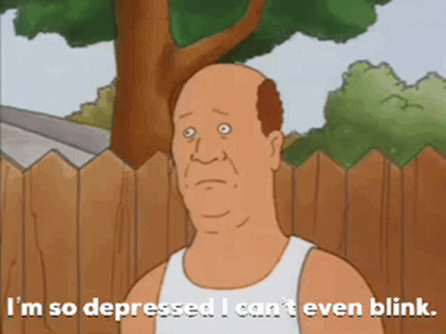 Cartoon Character Says I'm So Depressed