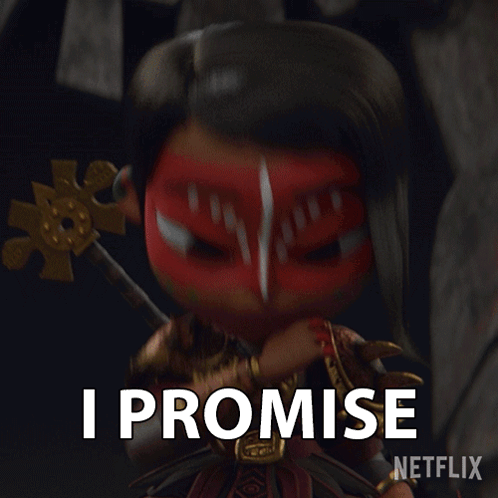Cartoon Character Says I Promise In Netflix Ad GIF
