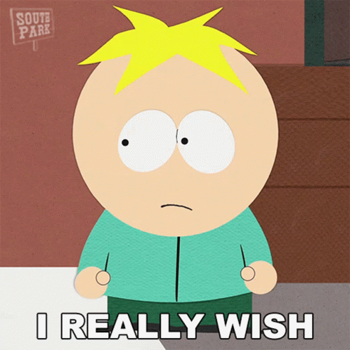 Cartoon Character Says I Really Wish