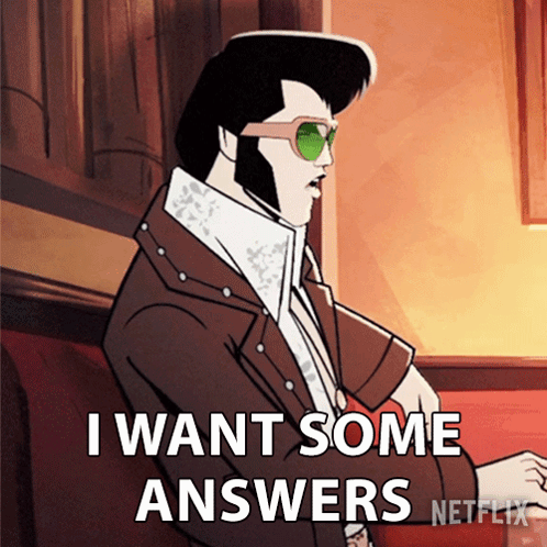 Cartoon Character Says I Want Some Answers