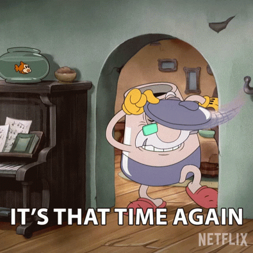 Cartoon Character Says It S Time Again