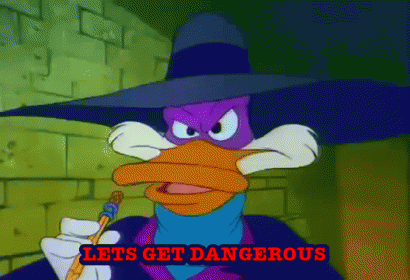 Cartoon Character Says Lets Get Dangerous GIF