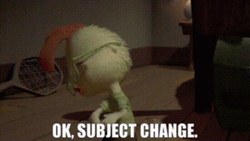 Cartoon Character Says Ok Subject Change