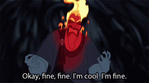 Cartoon Character Says Okay Fine Fine I'm Cool I'm Fine GIF