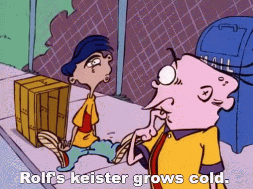 Cartoon Character Says Rolf Keister Grows Cold