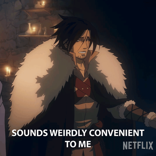 Cartoon Character Says Sounds Weirdly Convenient to Me on Netflix