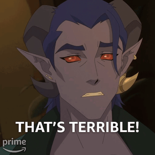 Cartoon Character Says That's Terrible GIF