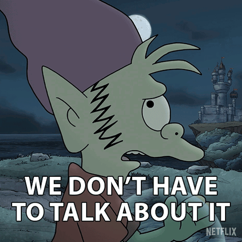 Cartoon Character Says We Don't Have to Talk About It