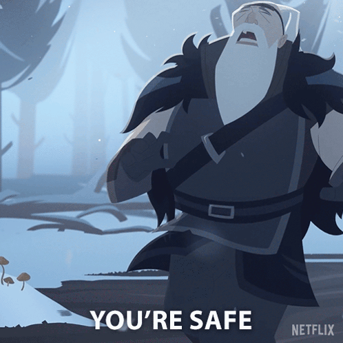 Cartoon Character Says You're Safe