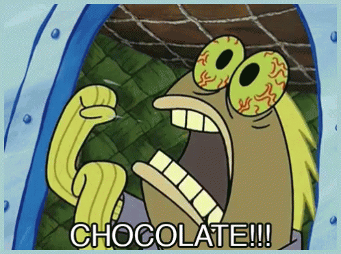 Cartoon Character Screaming Chocolate