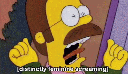Cartoon Character Screaming Distinctly Feminine Screaming