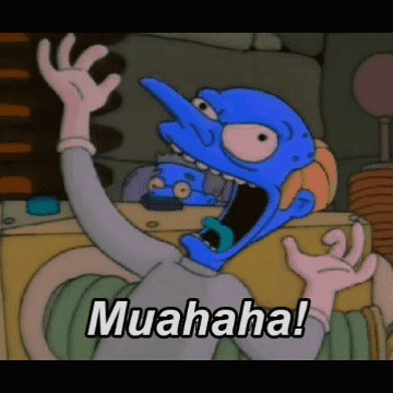 Cartoon Character Screaming Muahaha