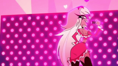 Cartoon Character Singing Into Microphone GIF