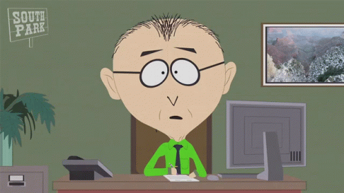 Cartoon Character Sitting At Desk South Park GIF