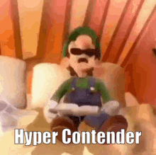 Cartoon Character Sitting on Bed with Book and Sunglasses