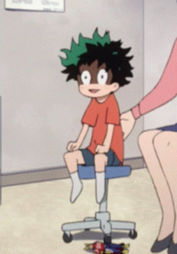 Cartoon Character Sitting on Chair